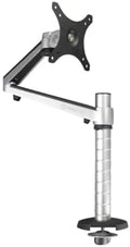 VERSADESK OmniView Single Monitor Stand - Height Adjustable Arm for 13” to 27" Flat or Curved Screens - 360° Rotation & VESA Compatible - Sturdy Desk Mount Holds up to 15 lbs | Black