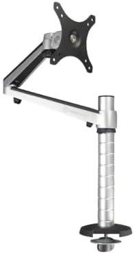VERSADESK OmniView Single Monitor Stand - Height Adjustable Arm for 13” to 27" Flat or Curved Screens - 360° Rotation & VESA Compatible - Sturdy Desk Mount Holds up to 15 lbs | Black