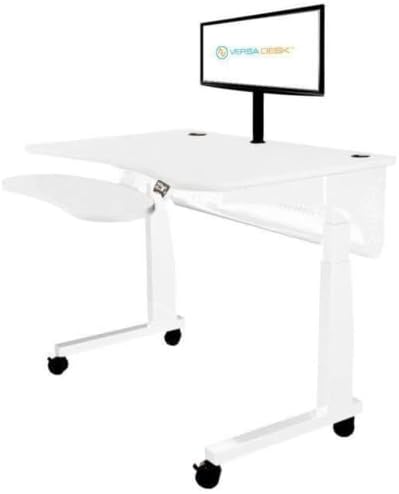 VERSADESK Heavy Duty Monitor Arm - Height Adjustable Desk Mount for 13” to 32" Screens - 360° Rotation, VESA Compatible, Steel Construction - Holds Up to 22 lbs | Black