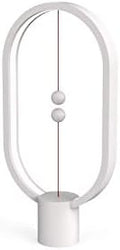 Allocacoc Heng Balance lamp, DesignNest, Switch on in mid-air, USB Powered LED Table lamp, magneticDesk lamp, Warm Eye-Care Lamp, Contemporary Soft Light, Office, Home (White)