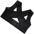 Women Back Posture Corrector Brace Adjustable Nylon Spandex Black