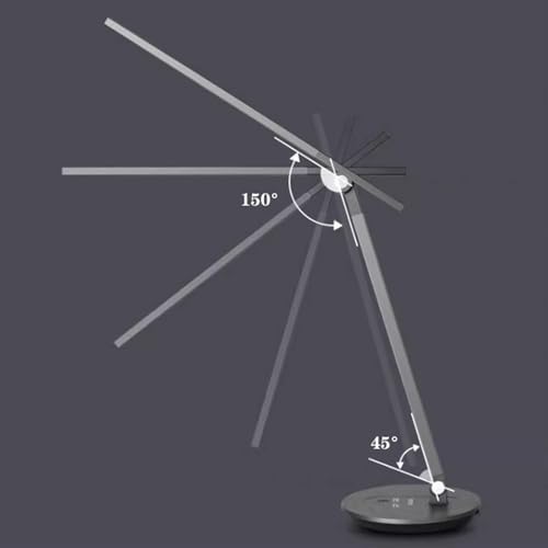 Eye protection desk lamp for office study LED Desk Lamp, Eye Protection Table Lamp with 15 Lighting Modes, Touch/Memory Function, Dimmable Reading Lamp Task Lamp for Home Office (Gray) Office Reading