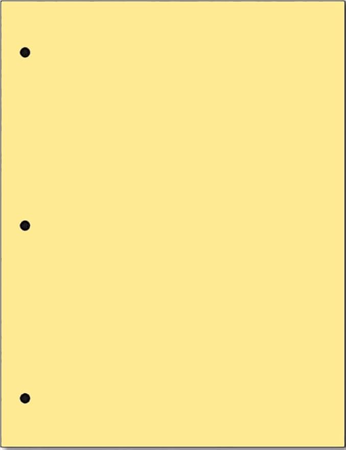 Copy And Printing Color Paper, 20 Lb. 3 Hole Punch 500 Sheets Per Ream. (Buff)