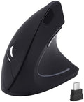 Fonicer Type C Vertical Wireless Mouse, 2.4G USB C Wireless Mouse, Ergonomic Mouse with Type C Receiver for MacBook, Computer, Laptop and All Type C Devices (Black)
