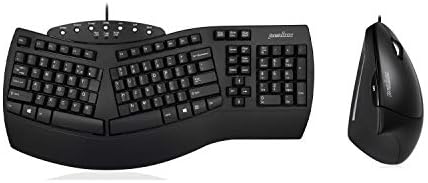 Perixx PERIBOARD-512 Wired Ergonomic Split Keyboard Bundle with Wired Ergonomic Vertical Mouse