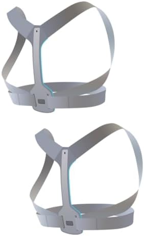 Didiseaon 2pcs Adjustable Back Posture Corrector Women's Shoulder Belt Lower Back Brace Correction Belt for Lady Prevents Humpback Grey