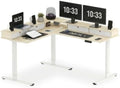 SANODESK 63x55 Electric L-Shaped Corner Standing Desk with 4 Drawers