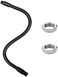 11.8" Gooseneck Tubing Flexible 25/64" Male thread Alloy Steel Metal Arm Universal Bendable Extension Hose for DIY Lamps Microphone Stands Inspection Cameras