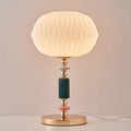Milk White Glass Shade Table Lamp Modern Metal Desk Lamp with Plug Cord Switch for Bedroom Living Room