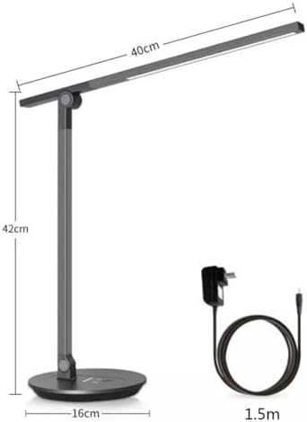 Eye protection desk lamp for office study LED Desk Lamp, Eye Protection Table Lamp with 15 Lighting Modes, Touch/Memory Function, Dimmable Reading Lamp Task Lamp for Home Office (Gray) Office Reading
