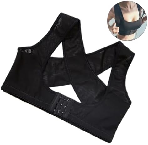 Adjustable Posture Corrector Belt for Women Black Size S Nylon Spandex