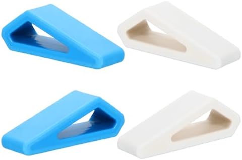 PATIKIL Laptop Wedge, 4-Pack Portable Laptop Stand Computer Notebook Holder Keyboard Stand Lifter Risers Plastic Anti-Slip Ventilated Elevated Feet for Desktop Keyboard Tablet, Blue/White