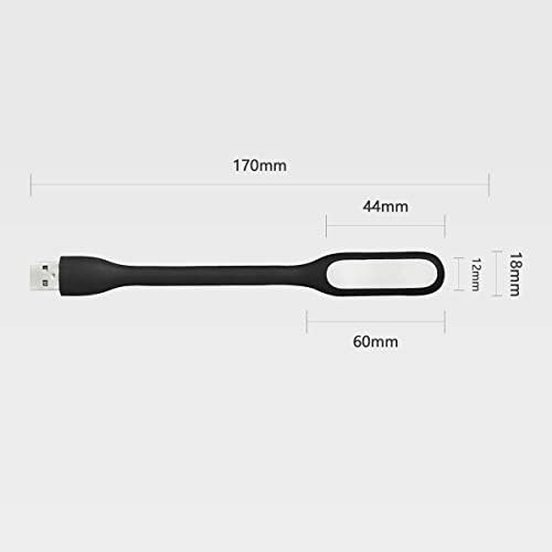 USB LED Light Lamp for Power Bank, Portable Eye Care Mini Night Light with Flexible Arm, USB Gooseneck Reading Lamps Book Light,Compatible for Desktop, Notebook Laptop (10-Red)