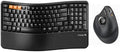 ProtoArc EM05 NL Trackball Mouse & EK02 Wave Keys Ergonomic Keyboard