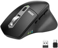 Arteck Multi-Device Wireless Bluetooth Mouse with Nano USB-A, USB-C Receiver Ergonomic Right Hand Silent Clicking Rechargeable Mouse for Computer Desktop PC Laptop Mac iPad and Windows 11/10 iPad OS