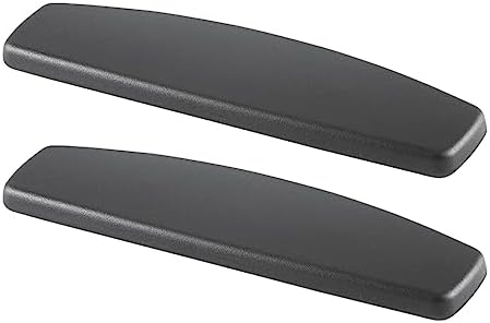 Office Chair Armrest Replacement Pads Caps Mesh Computer Chair Parts Accessory Mounting Holes 4inch Sturdy 1 Pair PU Leather (Style E)
