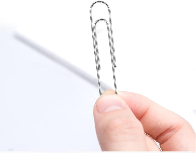 PAPERPAL Paperclips for Office School & Personal Use, Jumbo Nonskid Paper Clip (2"), 300 Large Paper Clips (3 Boxes of 100 Each), Silver