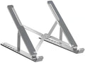 Portable Laptop Stand BEIFOER Foldable Laptop Stands for Desk, Adjustable Aluminum+Silicone Ergonomic Travel Laptop Riser, Ventilated Cooling MacBook Stand for All 10-18'' Notebook, Sliver