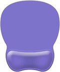 Mouse Pad with Support, Ergonomic Mouse Pad with Gel Wrist Rest Support Middle Concave Design, Comfortable Mousepad with Non-Slip PU Base for Home Office Working Studying (02 Purple)