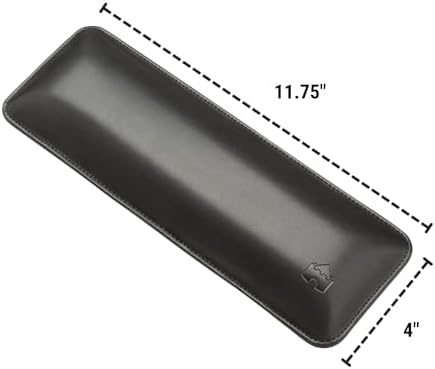 Bailey Compact by Castle - Wrist Rest for Keyboards with Around 61 Keys - Leather Ergonomic Computer Extra Firm Keyboard Wrist Support for Typists, Gaming, Heavy Office Use (Nightfall, Compact Size)