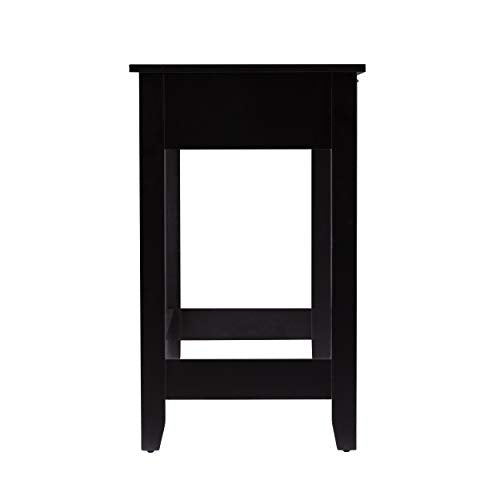 Holly & Martin Chekshire Storage Console Table, Black Rattan
