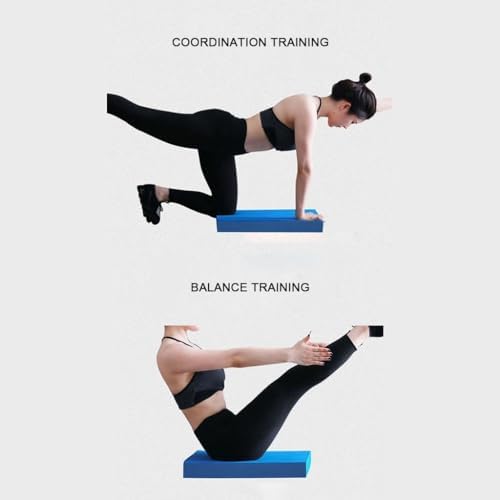 Yoga Knee Pad Foam Balance Pad Physical Therapy Core Balance Disc Extra Thick Non-Slip Exercise Floor Mat for Gym Fitness Stretching Pilate,50×40×6cm,Blue