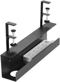 ZhiYo 17in Cable Management Under Desk Tray, 3in W x 4.7in H, Black