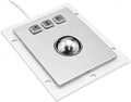 MCSaite Trackball Mouse Wired - Ergonomic 3.6cm Rollerball Mouse with Scroll Ring Aluminium Alloy Compatible with Mac, Windows PC, Computers - Sliver