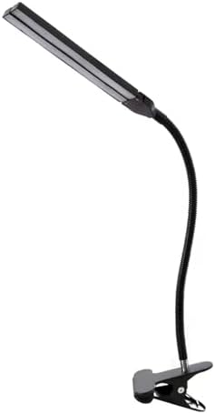 LED Desk Lamp with Double Heads for Eye Care and Dimming Options for Student and Office Use Adjustable Lamp with USB Power Supply (Black)