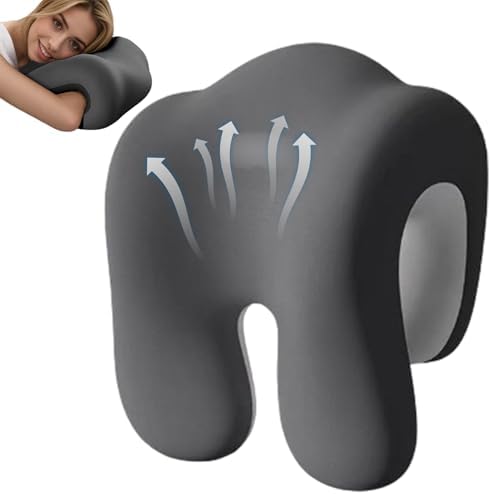 Office Chair Headrest Attachment, Ergonomic Memory Foam Concave Neck Support Pillow, Comfort Office Chair Headrest for Working, Car, Sofa, Plane, Travel