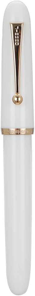 Jinhao 9016 Fountain Pen Medium Heartbeat Point, Dadao Series White Acrylic with Large Converter for Writing