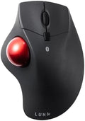 SANWA Bluetooth Wireless Ergonomic Trackball Mouse, Optical Rollerball Mice, Programmable Silent Buttons, 40mm Trackball, 600/800/1200/1600 DPI, Compatible with MacBook, Laptop, Windows, macOS