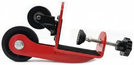 Desktop Arm Pulley Wrist Exerciser Forearm Workout Clamp Strength Equipment Q235 Steel Nylon Body suitable for daily training beside a work desk, Red