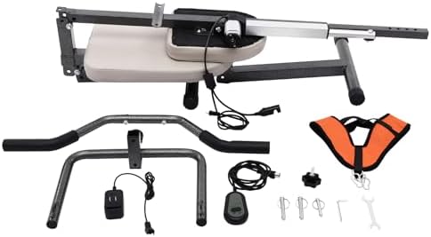 Traction & Stretch Decompression Machine, Electric Neck Traction Chair with Controller & Traction Strap, Portable Neck Stretcher Hammock for Neck Pain Relief, Neck Traction Device for Home, Gym