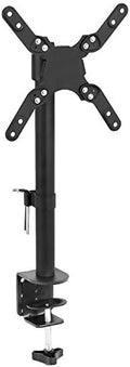 Mount-It! Ultra-Wide Single Monitor Arm Desk Mount, Height Adjustable Pole Stand for 13–42 Inch Screens up to 22 lbs, VESA 75x75 to 200x200, Clamp & Grommet
