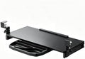 Clamp-On Under Desk Organizer, 360° Swivel Tray & 5-Height Keyboard Tray, No-Drill Mount, Hidden Mouse Pad Storage, Fits 0.59-1.57" Desks, Black/Gray-White, Black, Storage & Keyboard Tray Combo