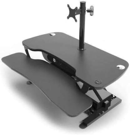 VERSADESK Heavy Duty Monitor Arm - Height Adjustable Desk Mount for 13” to 32" Screens - 360° Rotation, VESA Compatible, Steel Construction - Holds Up to 22 lbs | Black