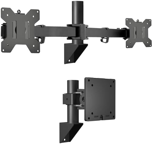 VIVO Black Dual Monitor & Single Ultrawide Wall Mount, MOUNT-WM123B