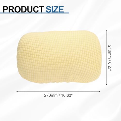 uxcell Office Chair Pillow Cover, Office Chair Headrest Attachment Removable Headrest Protector for Home Desk Computer Chairs, Beige