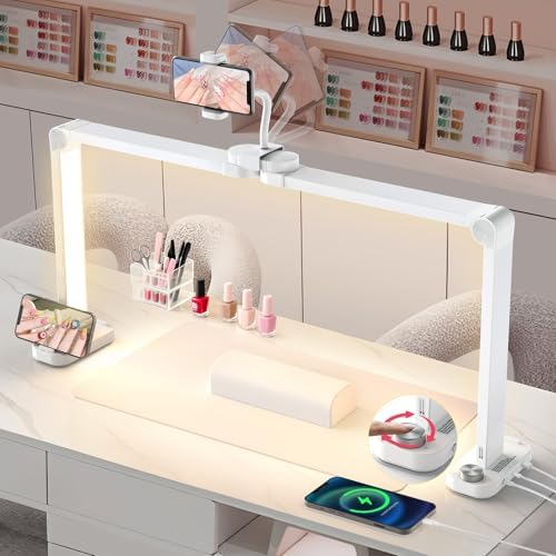 Yokilly Large Half Moon Light: 34" Shadow-Free Nail Light for Manicurist