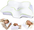 Memory Foam Cervical Neck Pillow for Neck Pain Relief, White