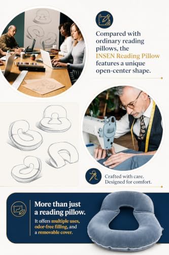 Reading Pillow, Back Pillow for Sitting in Bed and Couch, Gaming Pillow for Adults, Sit Up Support for Bed