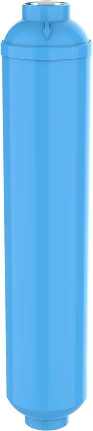 OMNIFilter R200 Inline Water Filter for Refrigerators & Ice Makers, 1/4" Quick Connect Fittings, Removes Sediments, Chlorine Taste and Odor, 15 Micron, Blue