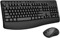 Wireless Keyboard and Mouse Combo, Full Size Ergonomic with Wrist Rest