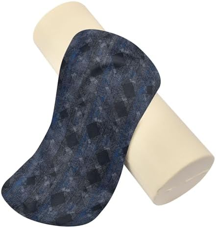 Long Bolster Pillow Neck Roll Pillows Outdoor Round Pillows Cylinder Bed Pillow Decorative Bed Support Argyle Plaid Darkslateblue