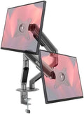 3IDEE FlexiLite Dual Monitor Arm Desk Mount for 17-32" Screens, Holds up to 20 lbs per Monitor, Slim Aluminium Design, Fully Adjustable, Quick Box to Desk Setup, Clamp/Grommet Base, VESA 75/100