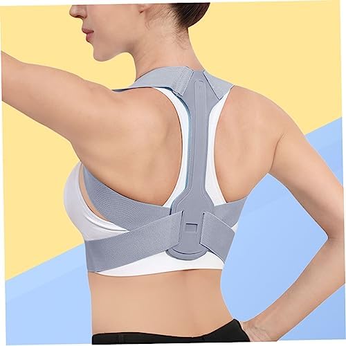 Didiseaon 2pcs Adjustable Back Posture Corrector Women's Shoulder Belt Lower Back Brace Correction Belt for Lady Prevents Humpback Grey