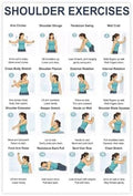 Shoulder Exercises Upper Body Mobility And Posture Workout Chart Neck And Arm Exercise Canvas Poster Wall Art for Living Room Bedroom Decor Unframe 20x30inch