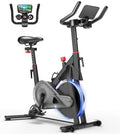 Indoor Cycling Bike - 32-Level Magnetic Resistance Stationary Exercise Bike with Adjustable Seat & Handlebars, Silent Belt Drive for Home Cardio (Fits Users 5'1" to 5'11", 300lbs Capacity)