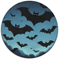 Soft Round Yoga Carpet, Office Chair Decor Round Mat for Carpet and Hardwood Floors Bat